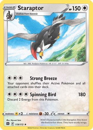 Staraptor 119  SWSH09 Brilliant Stars - Rare