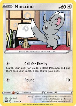 Minccino 124  SWSH09 Brilliant Stars - Common