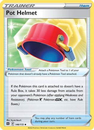 Pot Helmet 146  - Reverse Holofoil SWSH09 Brilliant Stars - Uncommon