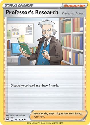 Professor's Research 147  - Holofoil SWSH09 Brilliant Stars - Holo Rare