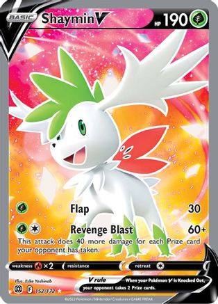 Shaymin V (Full Art) 152  - Holofoil SWSH09 Brilliant Stars - Ultra Rare