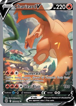 Charizard V (Alternate Full Art) 154  - Holofoil SWSH09 Brilliant Stars - Ultra Rare