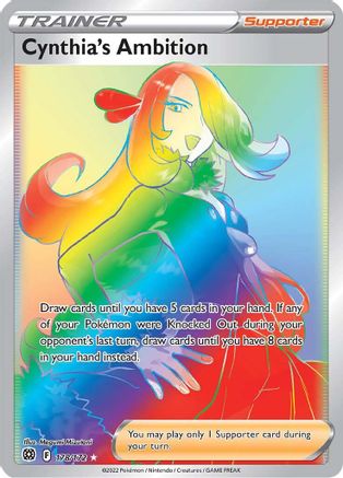 Cynthia's Ambition (Secret) 178  - Holofoil SWSH09 Brilliant Stars - Secret Rare