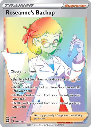 Roseanne's Backup (Secret) 180  - Holofoil SWSH09 Brilliant Stars - Secret Rare