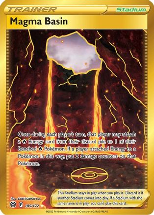 Magma Basin (Secret) 185  - Holofoil SWSH09 Brilliant Stars - Secret Rare