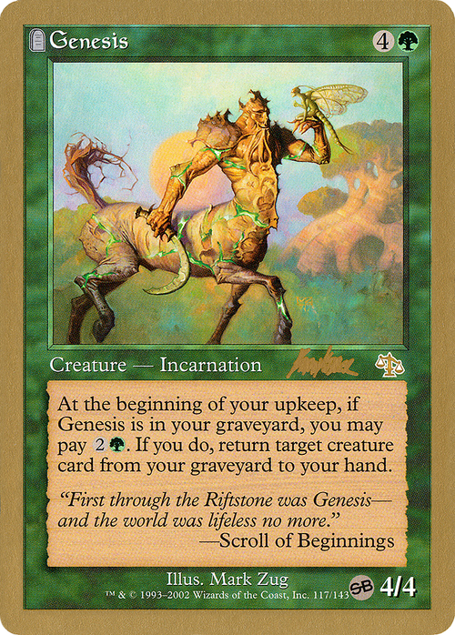 Genesis - 2002 Brian Kibler (JUD) (SB) (WCD-) - World Championship Decks 2002: (tombstone)