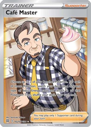 Cafe Master TG25  - Holofoil SWSH09 Brilliant Stars Trainer Gallery - Ultra Rare