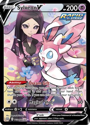 Sylveon V TG14  - Holofoil SWSH09 Brilliant Stars Trainer Gallery - Ultra Rare
