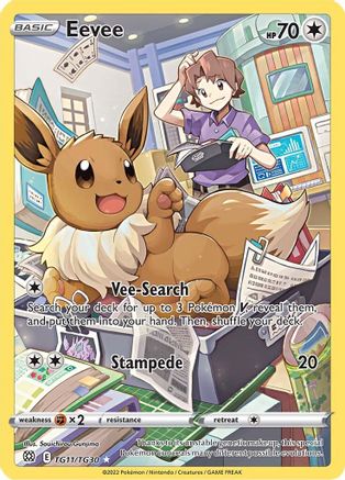 Eevee TG11  - Holofoil SWSH09 Brilliant Stars Trainer Gallery - Ultra Rare