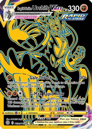 Rapid Strike Urshifu VMAX (Secret) TG30  - Holofoil SWSH09 Brilliant Stars Trainer Gallery - Ultra Rare