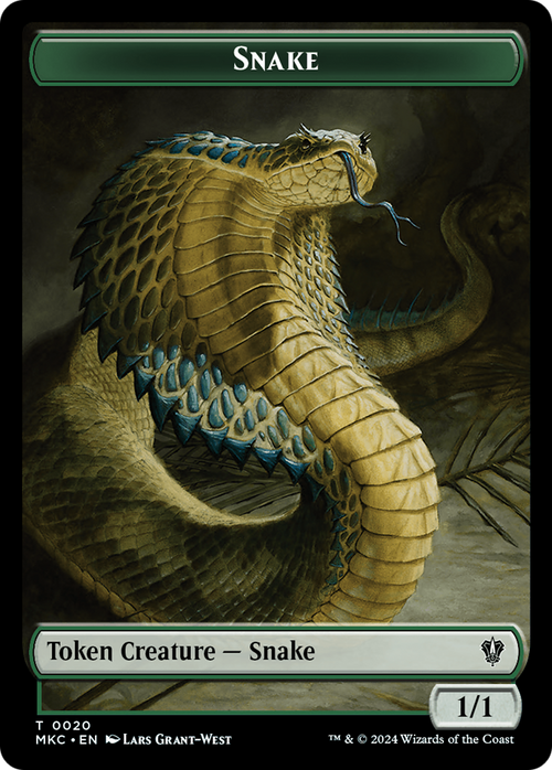 Snake (TMKC-020) - Murders at Karlov Manor Commander Tokens