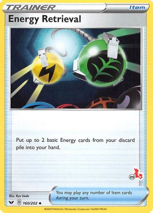 Energy Retrieval - 160/202 (#25 Cinderace Stamped)/202  Battle Academy 2022 - Promo