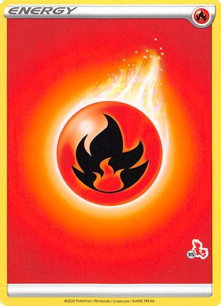 Fire Energy (#35 Cinderace Stamped)  Battle Academy 2022 - Promo