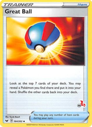 Great Ball - 164/202 (#48 Cinderace Stamped)/202  Battle Academy 2022 - Promo