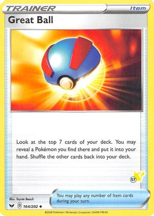 Great Ball - 164/202 (#57 Pikachu Stamped)/202  Battle Academy 2022 - Promo