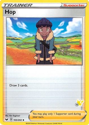 Hop - 165/202 (#13 Pikachu Stamped)/202  Battle Academy 2022 - Promo