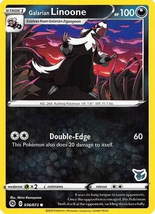 Galarian Linoone - 036/073 (Eevee Stamped)/073  Battle Academy 2022 - Promo