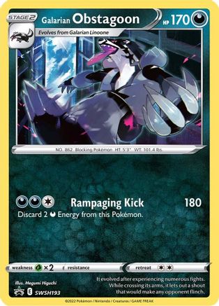 Galarian Obstagoon - SWSH193  SWSH Sword & Shield Promo Cards - Promo