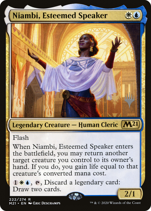 Niambi, Esteemed Speaker (PPM21-222P) - Core Set 2021 Promos