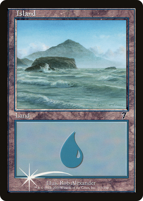 Island (333) (7ED-333) - 7th Edition Foil