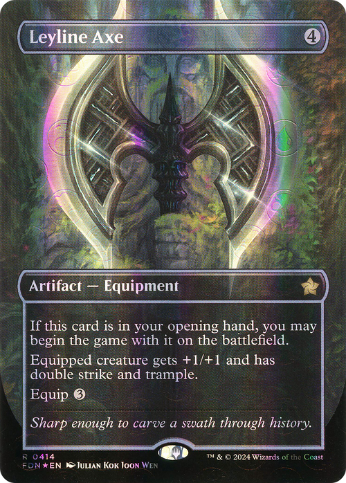 Leyline Axe (Borderless) (Mana Foil) (FDN-414) - Foundations Foil