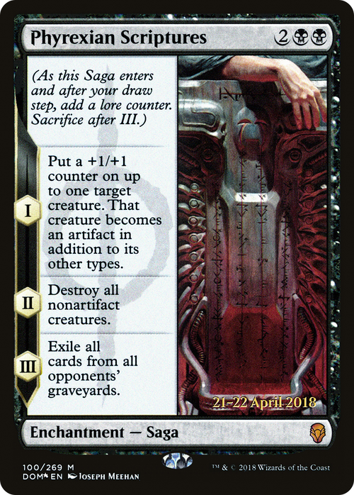 Phyrexian Scriptures (PRE-100S) - Dominaria Promos Foil