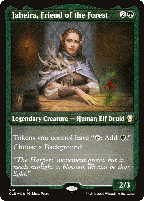 Jaheira, Friend of the Forest (Foil Etched) (CLB-518) - Commander Legends: Battle for Baldur's Gate Foil