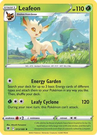 Leafeon 013  - Reverse Holofoil SWSH10 Astral Radiance - Rare