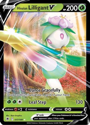 Hisuian Lilligant V 017  - Holofoil SWSH10 Astral Radiance - Ultra Rare