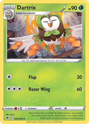 Dartrix 020  SWSH10 Astral Radiance - Uncommon