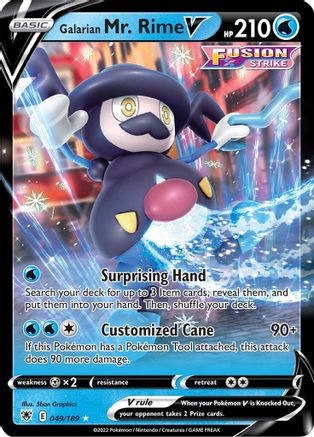 Galarian Mr. Rime V 049  - Holofoil SWSH10 Astral Radiance - Ultra Rare