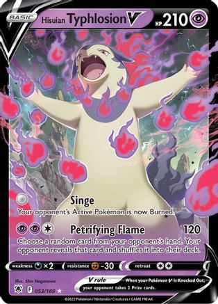 Hisuian Typhlosion V 053  - Holofoil SWSH10 Astral Radiance - Ultra Rare
