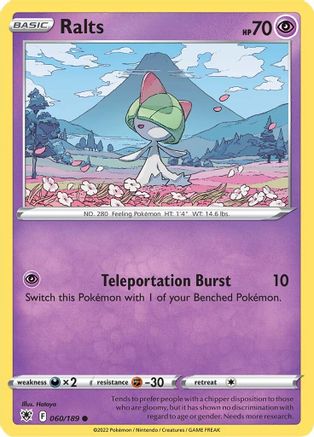 Ralts 060  SWSH10 Astral Radiance - Common
