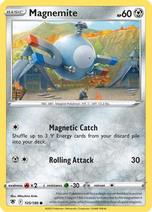 Magnemite 105  SWSH10 Astral Radiance - Common