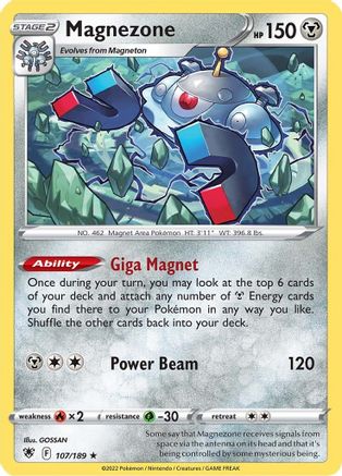 Magnezone 107  - Holofoil SWSH10 Astral Radiance - Holo Rare