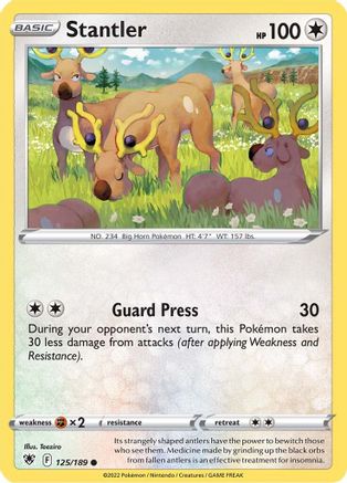 Stantler 125  - Reverse Holofoil SWSH10 Astral Radiance - Common