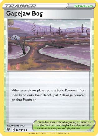 Gapejaw Bog 142  - Reverse Holofoil SWSH10 Astral Radiance - Uncommon