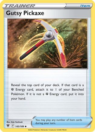Gutsy Pickaxe 145  - Reverse Holofoil SWSH10 Astral Radiance - Uncommon