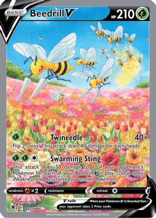 Beedrill V (Alternate Full Art) 161  - Holofoil SWSH10 Astral Radiance - Ultra Rare