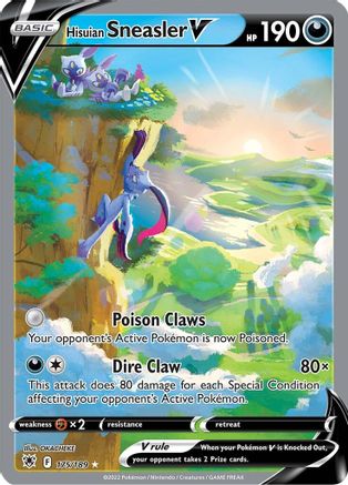 Hisuian Sneasler V (Alternate Full Art) 175  - Holofoil SWSH10 Astral Radiance - Ultra Rare