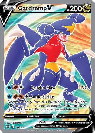 Garchomp V (Full Art) 178  - Holofoil SWSH10 Astral Radiance - Ultra Rare