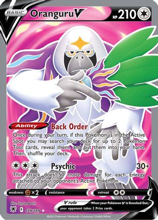 Oranguru V (Full Art) 179  - Holofoil SWSH10 Astral Radiance - Ultra Rare