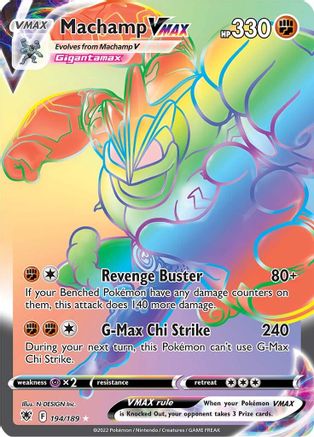Machamp VMAX (Secret) 194  - Holofoil SWSH10 Astral Radiance - Secret Rare