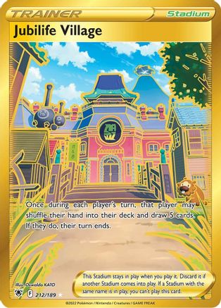 Jubilife Village (Secret) 212  - Holofoil SWSH10 Astral Radiance - Secret Rare