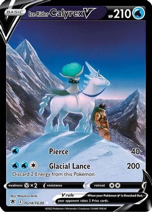 Ice Rider Calyrex V TG14  - Holofoil SWSH10 Astral Radiance Trainer Gallery - Ultra Rare