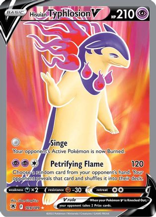Hisuian Typhlosion V (Full Art) 169  - Holofoil SWSH10 Astral Radiance - Ultra Rare