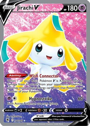 Jirachi V (Full Art) 170  - Holofoil SWSH10 Astral Radiance - Ultra Rare