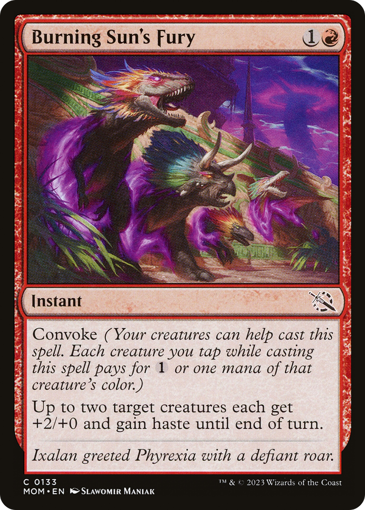 Burning Sun's Fury (MOM-133) - March of the Machine Foil