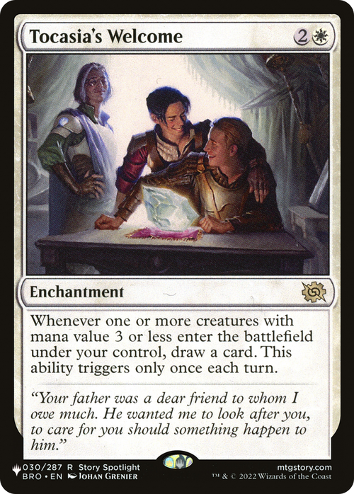 Tocasia's Welcome (LIST-BRO-30) - The List