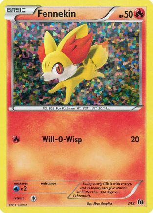 Fennekin - 3/12/12  - Holofoil McDonalds Promos 2016 - Promo